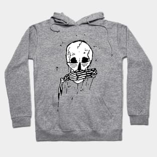 Dark and Gritty Skull Covering It's Mouth Hoodie